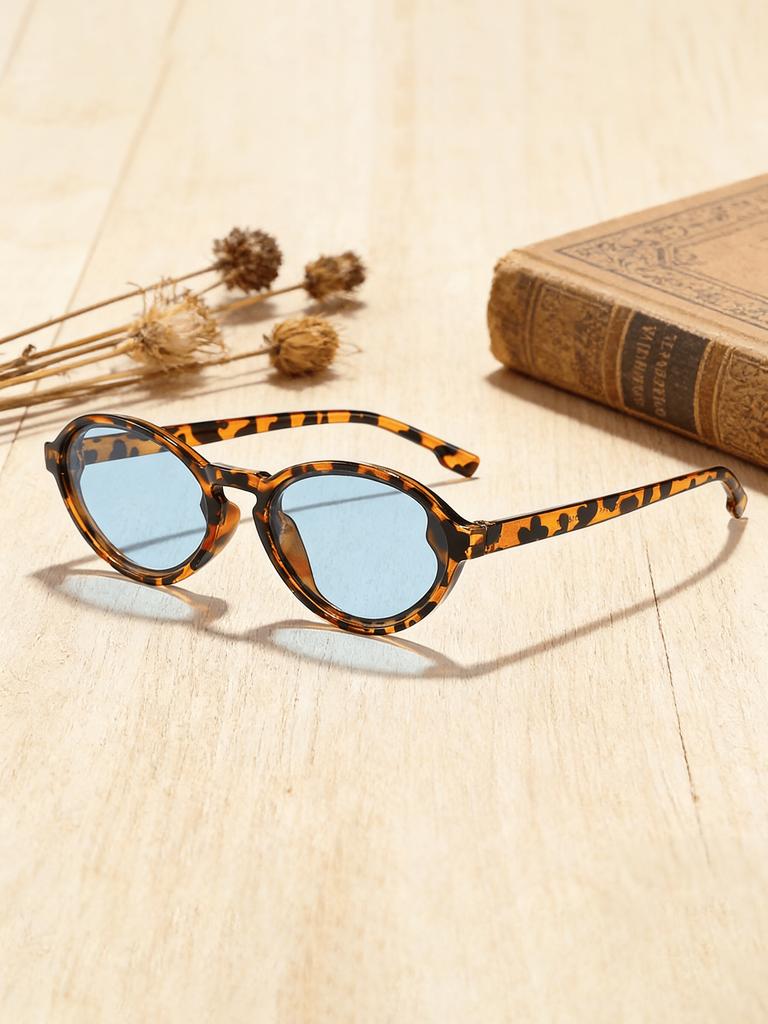 New Fashion Narrow Oval Sunglasses Tortoiseshell Accent UV Blocking Street Style Shades For Ladies KJ113