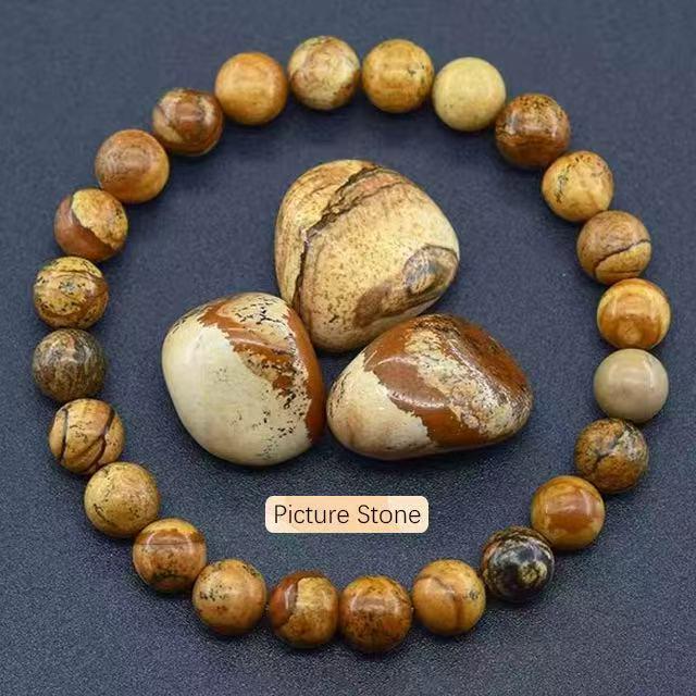 Green Aventurine Tiger's Eye Beaded Elastic Bracelet