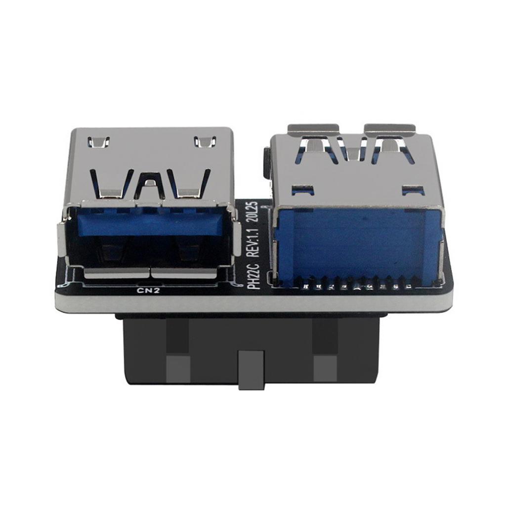 20Pin to USB 3.0 Adapter 19Pin Splitter Converter 2 Port A Female Connector Motherboard