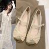 Xiaoxian matching skirt Mary Jane shoes spring new shallow mouth flat sole single shoes one word buckle belt