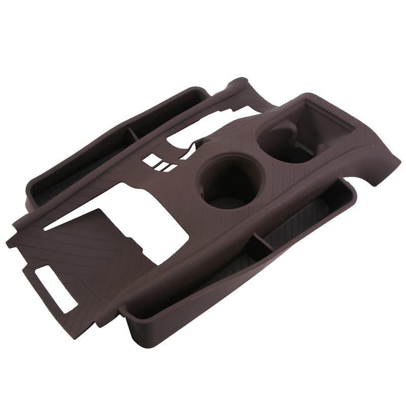 For Toyota Sienna Central Console Silicone Protective Mat Cup Holder Interior Modification Accessories Brown коричневый
