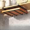 Hängendes Küchenregal mit Haken unter dem Schrank, Papierhandtuch, Lumpen, Aufhänger, Schneidebrett, Topfdeckelhalter, Aufbewahrungsregal