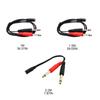 3.5mm Female Jack to 2x6.35mm Male Adapter Cable 3.5 to 6.35 mm TRS Mono Male Audio Aux Socket Converter Cord Wire