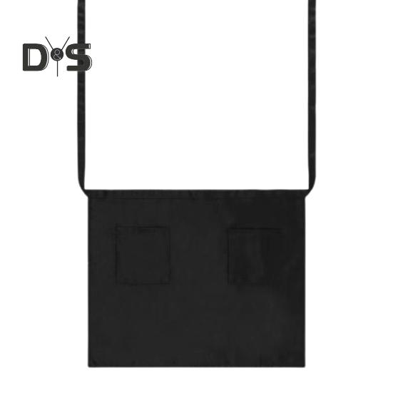 

Невыцветающий фартук для официанта, водонепроницаемый, полезный, поясной фартук для официантки с карманами чёрный