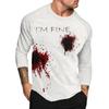 Halloween Print Raglan Sleeve Men's Long Sleeve Top