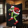 Grinch Steals Christmas Gifts Plush Blanket Soft Comfortable All Seasons blanket Sofa Office Naps blanket Outdoor Travel throw Perfect Gift