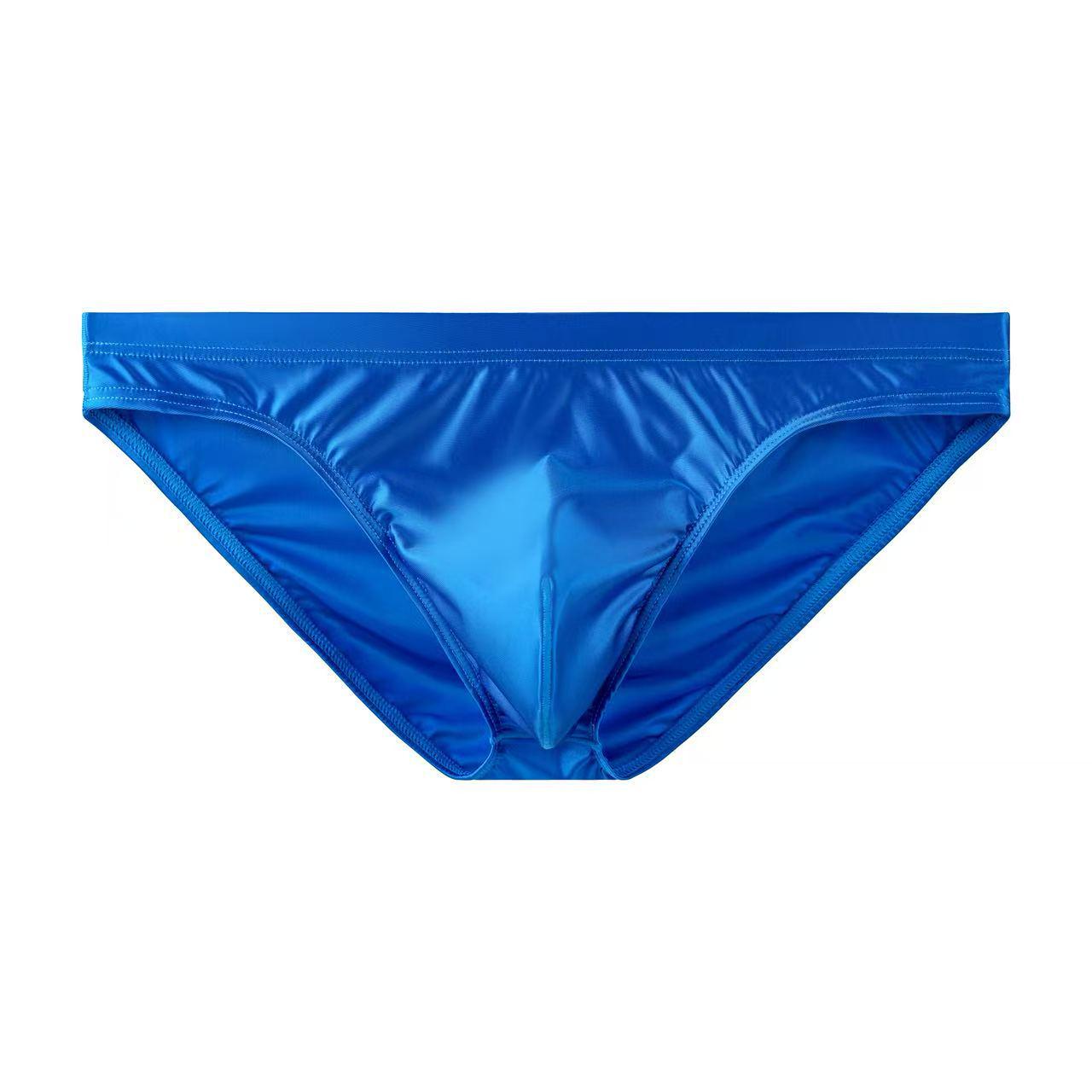 Herren Quick-Drying Eis Seide Niedrige Taille Dreieck Unterwäsche XXL blue
