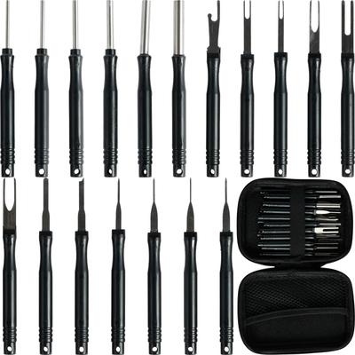 18 Pcs Stainless Steel Lock Out Kit Automotive Enduring Sturdy Terminal Removal Tool Kit Reusable Terminal Removal Tool Kit