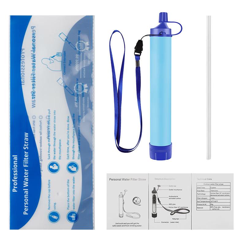 Portable Outdoor Survival Water Filter Straw Kit