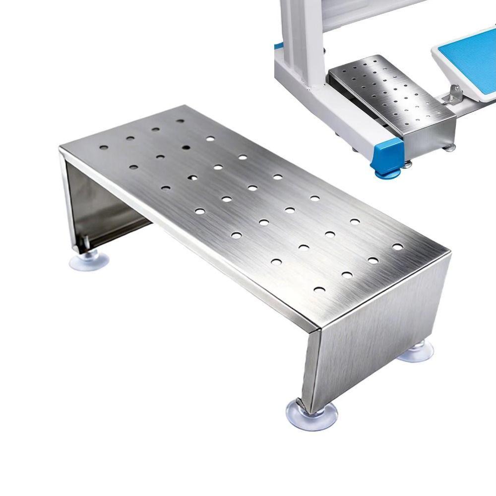 Non Slip Sewing Machine Foot Stool Polished Stainless Steel Sewing Stool Foot Rest Holder Home Use