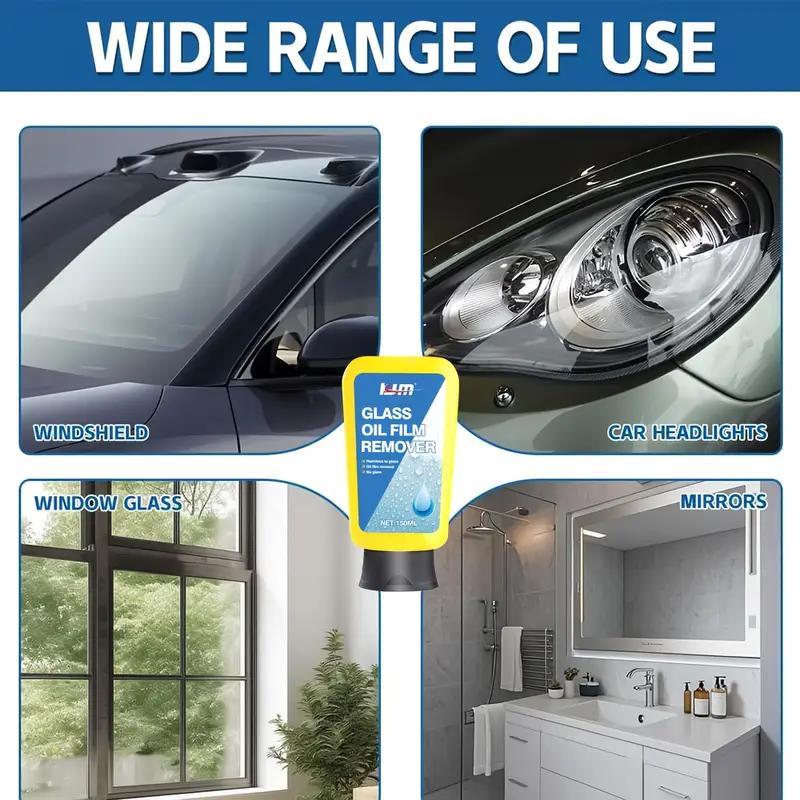 Invisible Windshield Oil Film remover.A Universal Solution for Improving Visibility and Safety,suitable for Automotive and Glass