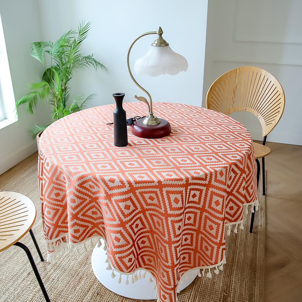 Dining Table Fabric Art Literary French Style Hollow Lace Coffee Table Cover Thick Square Small Round Table Cloth