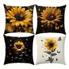 Sonnenblumen Schmetterlinge Dekorative Kissenbezüge Muster Kissenbezug Geeignet für Sofa Schlafzimmer Auto Kissenbezug