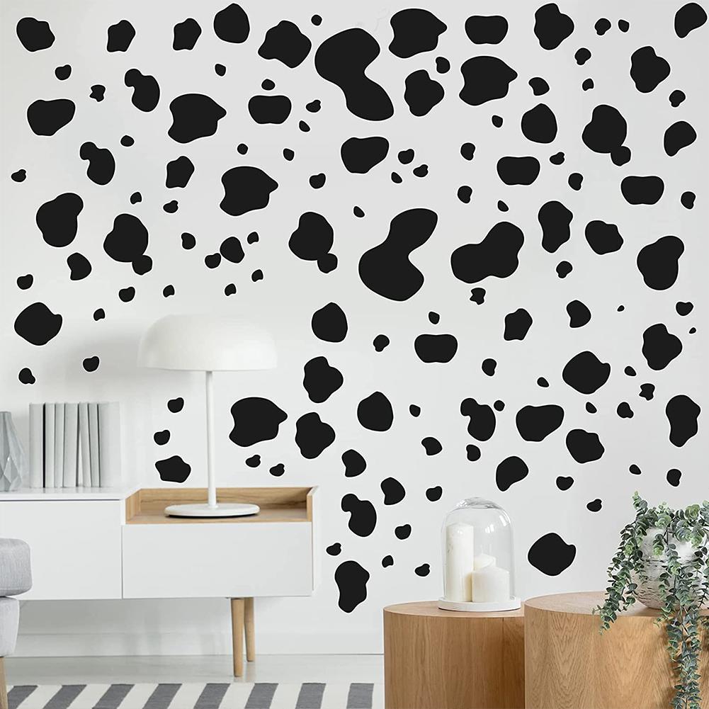 Removable Adhesive Cow Print Stickers Waterproof Cow Decals For Walls Bedroom Living Room Nursery