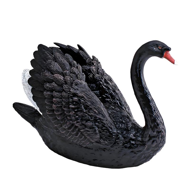 Geese Figurine Realistic Geese Statue Sculpture Farm Animal Model Collections Table Centerpieces Ornament Home Decors