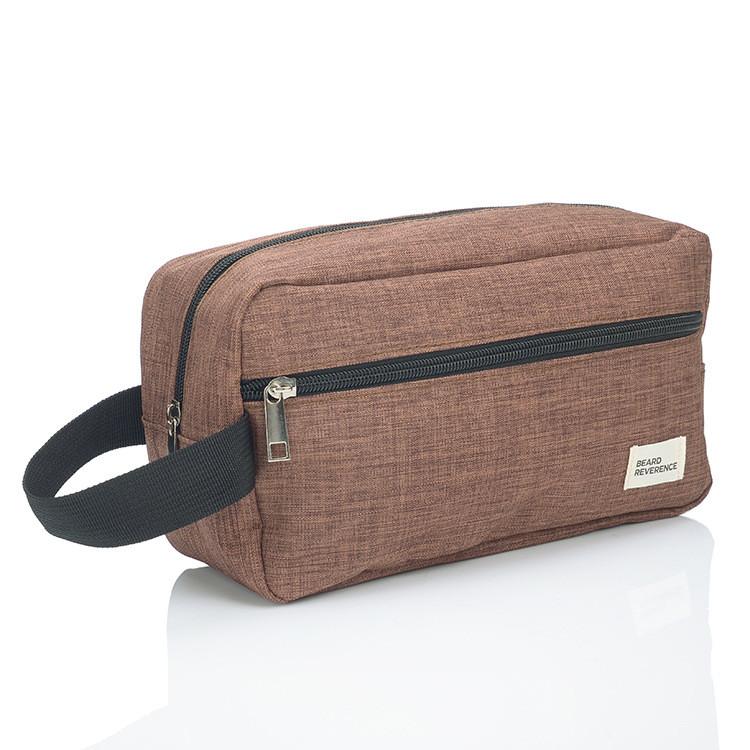 Mens Travel Cosmetic Bag With Sealed Nylon Material For Outdoor And Bathroom Storage