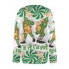 Women's Fashion Casual Knit Sweater Button-Up Christmas Print Cardigan Jacket