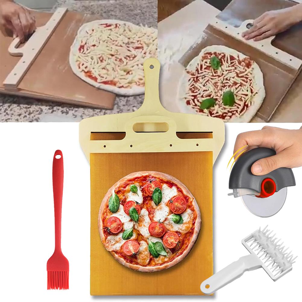 Sliding Pizza Peel Pala Pizza Scorrevole Pizza Transfer Shovel Non-Stick Pizza Peel Shovel with Handle Baking Supplies 45/55cm