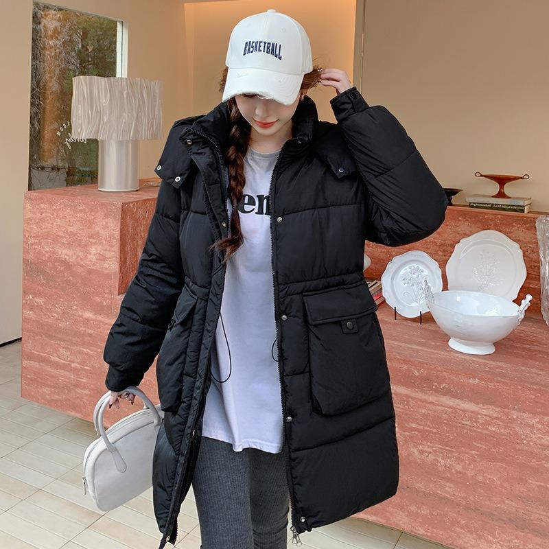 2025 New Winter Fashion Women Long Down Cotton Coat Loose Korean Style Warm Jacket Trendy