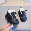 Winter Baby Shoes Infant Girls Boys PU Leather Cotton Boots Warm Thicken Plush Kids Shoes Soft Sole Non-Slip Walking Snow Boots
