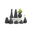 Ceramic Vase, Small Flower Vase, Minimalist Black Ceramic Living Room Decoration, Japanese Retro Black Dried Flower Planter