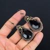 Black Spinel Earrings, 999 Copper Wire Wrapped Earrings Handmade Gemstone Jewelry, Gifts For Wife Brand New Earrings