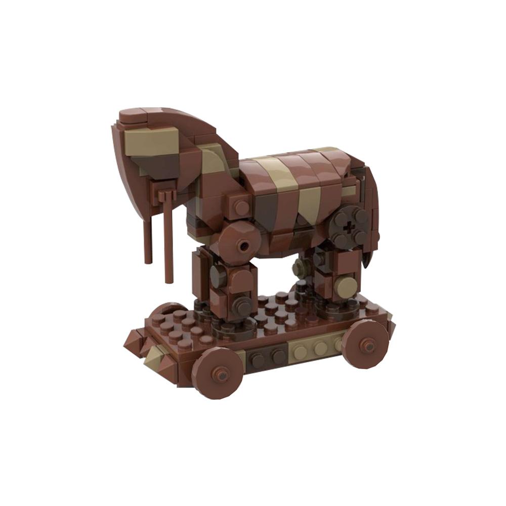 Wucifang Bags Unisex Gobricks My Own Creation Museum Trojan Horse Blocks Miniature Greek Doureios Hippos Troy Wooden Horse Building Blcoks Playthings Present