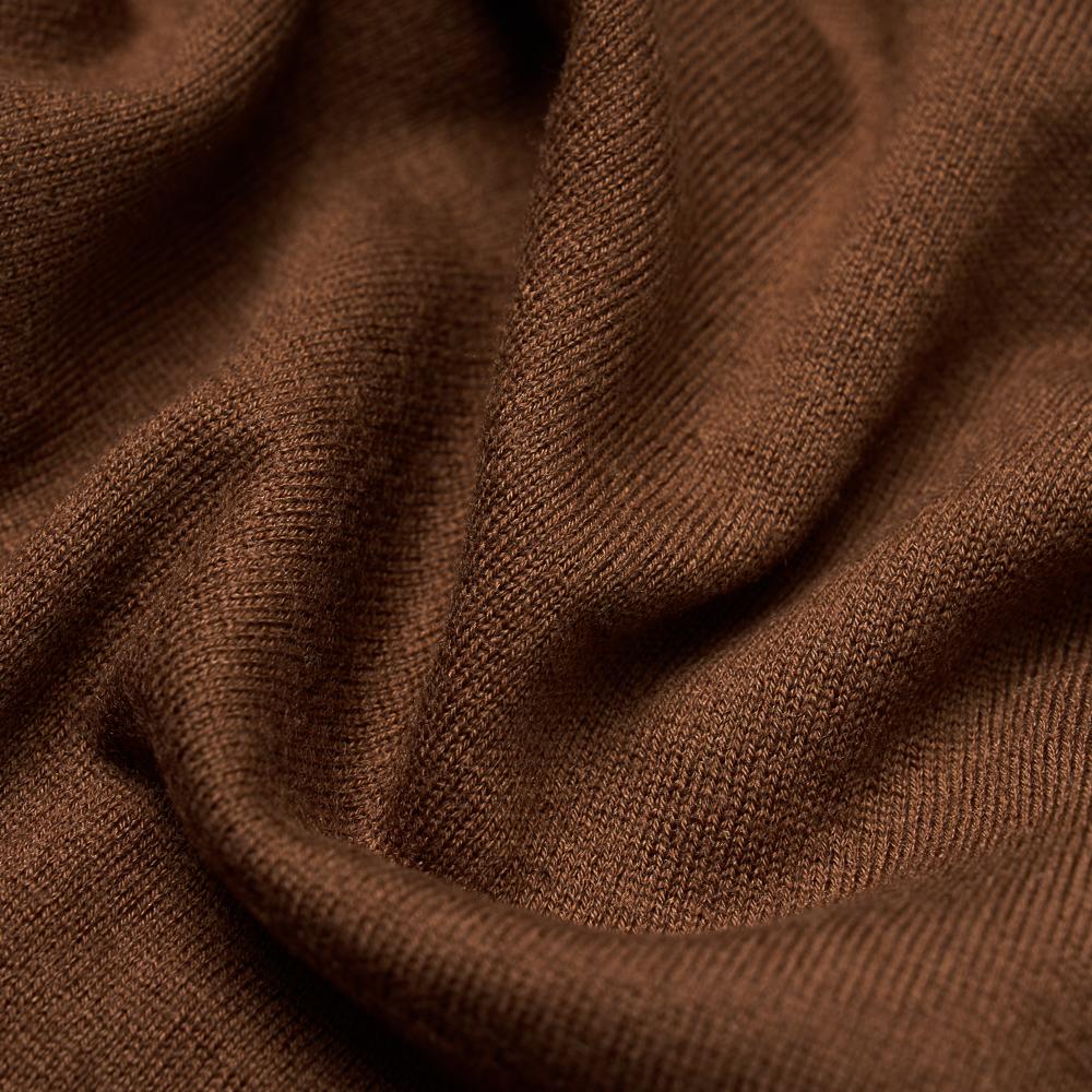 VERNO 25Ss Cashtouch Long Sleeve Polo Knit Brown