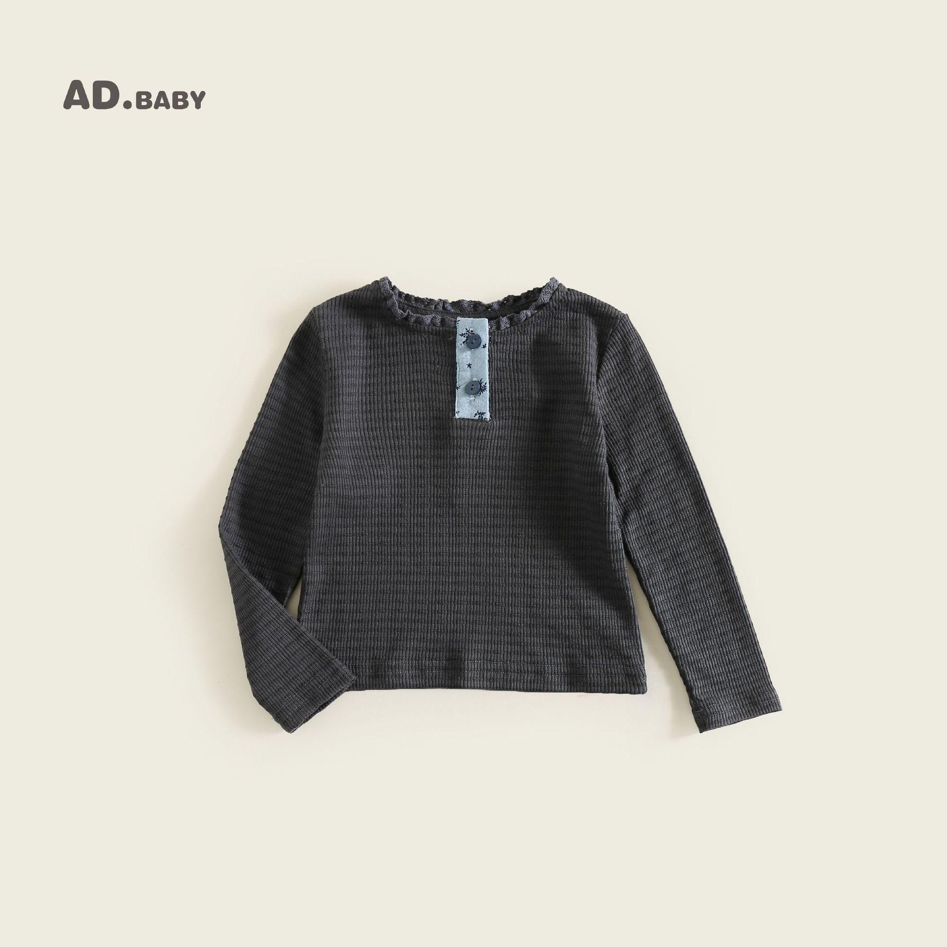 

2025 Autumn Korean Style Casual Long Sleeve T-Shirt for Girls 120 cm темно-серого