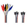 Treedix 20pcs 20cm 5 Colors Solid Copper Alligator Clip Male Female Jumper Wire Lead Wire for Test Circuit Breadboard Electronics