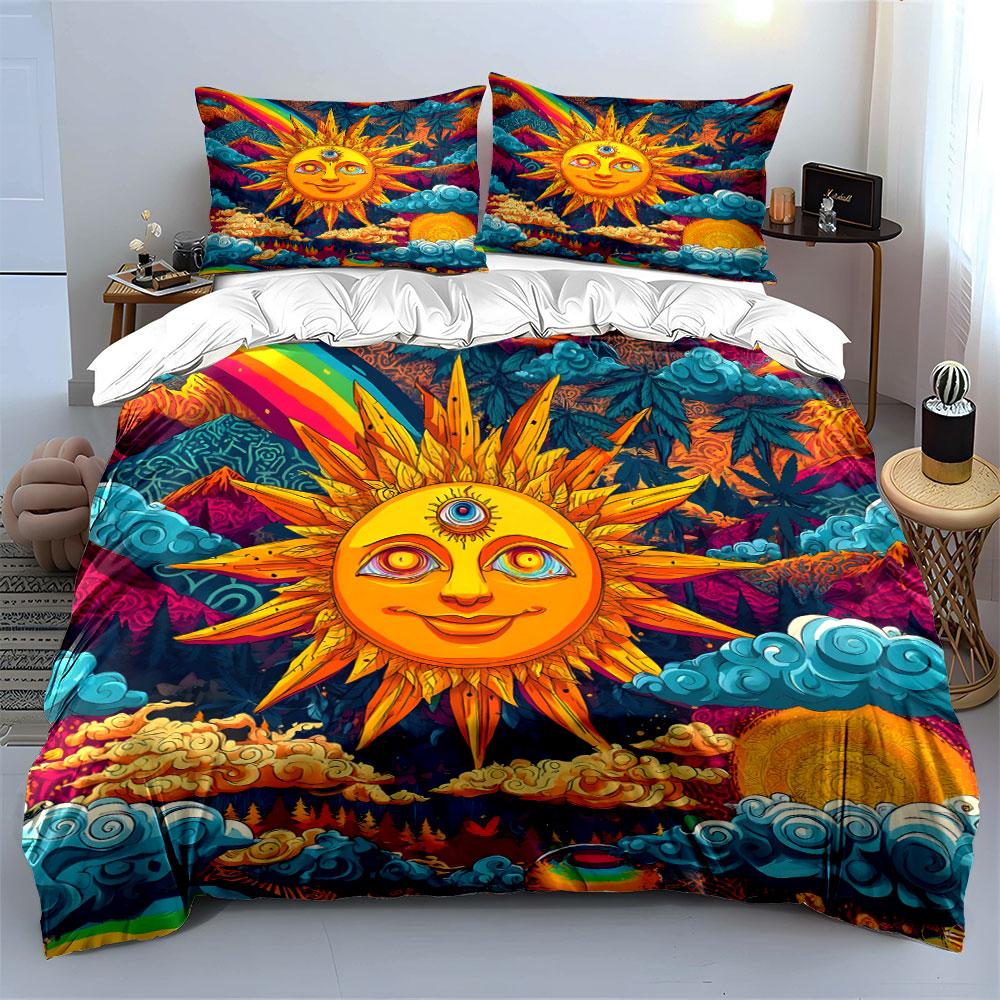 "Vivid cosmic sunshine dreamscape" Bedding sets Duvet covers Pillowcases(1* Duvet Cover 2* Pillowcases without duvet insert)