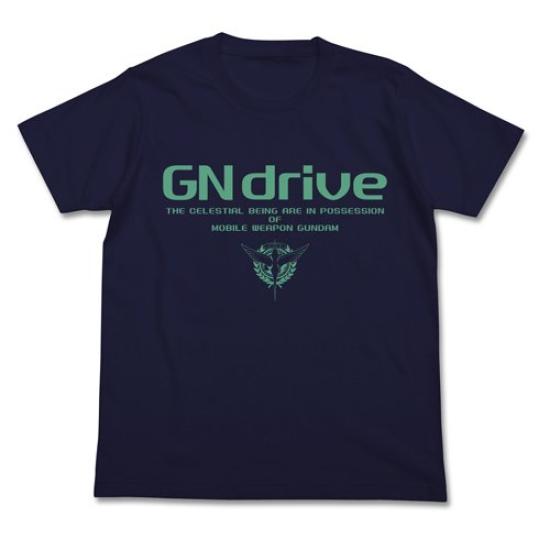 Футболка Mobile Suit Gundam 00 GN Drive, Темно-синяя, Размер L