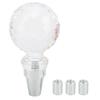 Crystal Gear Shift Lever Knob Ball Shape Universal for Manual Transmission Car with 3 AdaptersType A