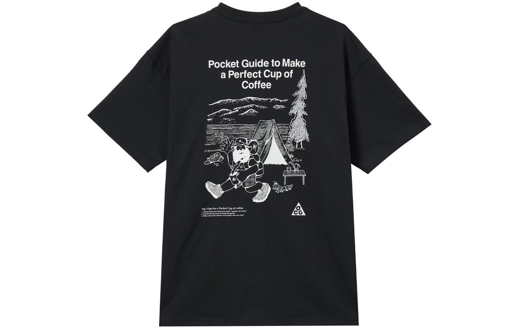 Nike ACG T Shirts Men's Black Crew Neck Moderate IF0371-010