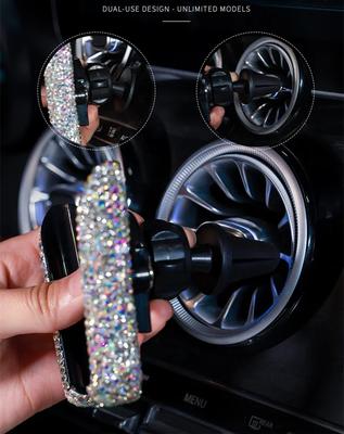 Bling Kristal Araba Telefon Tutucu Evrensel Hava Menfezi Montaj Klipsi Cep Telefonu Tutucu Arabada Telefon İçin Cep Telefonu Standı Tutucu Akıllı Telefon