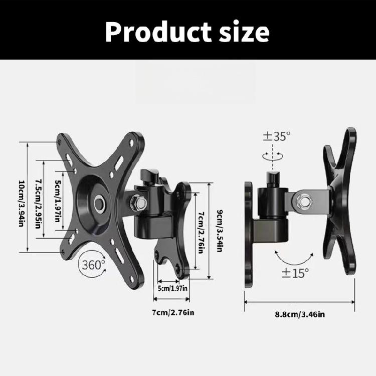 Suport de perete pentru televizor cu ecran plat Suport metalic sigur pentru ecran Reglabil la 360 de grade pentru vizualizare și Instalare ușoară Pentru 10-32 inch