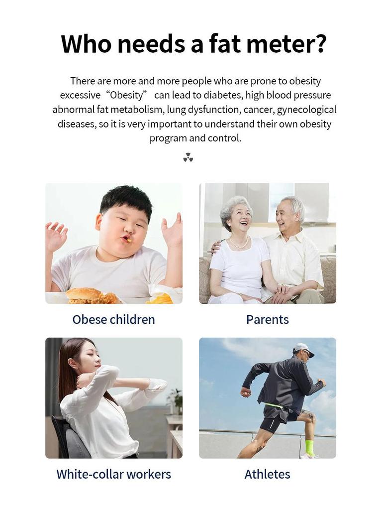 Handheld BMI Fat Tester: Portable Electronic Body Fat Analysis Device