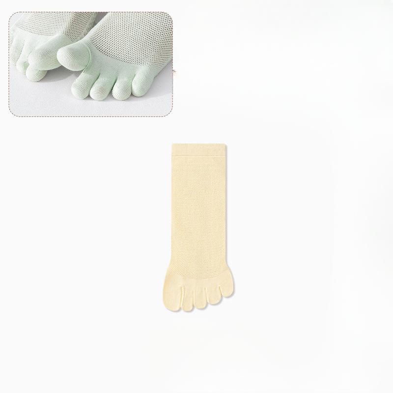 Damen Sommer Dünne Neue Mesh Atmungsaktive Antibakterielle Deodorant Anti Blasen Fünf-Zehen Baumwollsocken