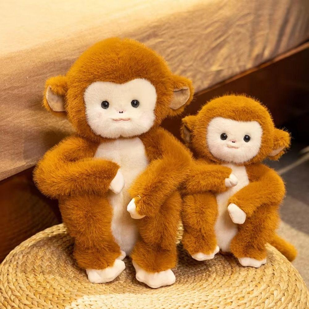 PP Cotton Simulation Monkey Plush Toys Fluffy Animal monkey Plush Doll  Kids Gifts