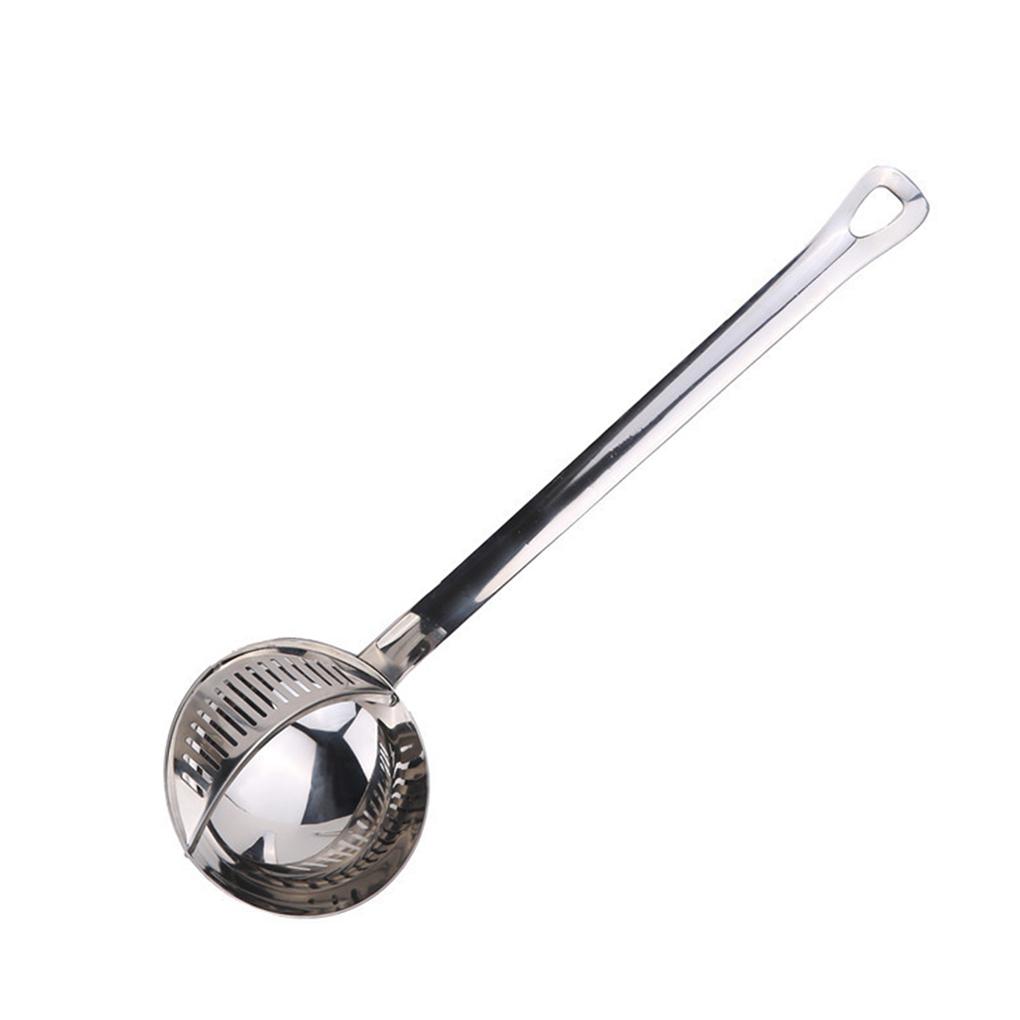 Stainless Steel Large Soup Spoon Ladle Skimmer Colander Filter Kitchen Tool