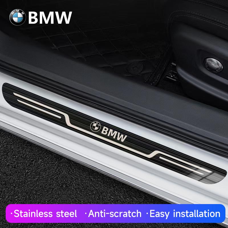 Stainless Steel Car Door Sill Scuff Plate For BMW M M3 M5 X1 X3 X5 X6 E90 E91 E92 E93 M3 E60 Anti-Scratch Seal Tang Protection