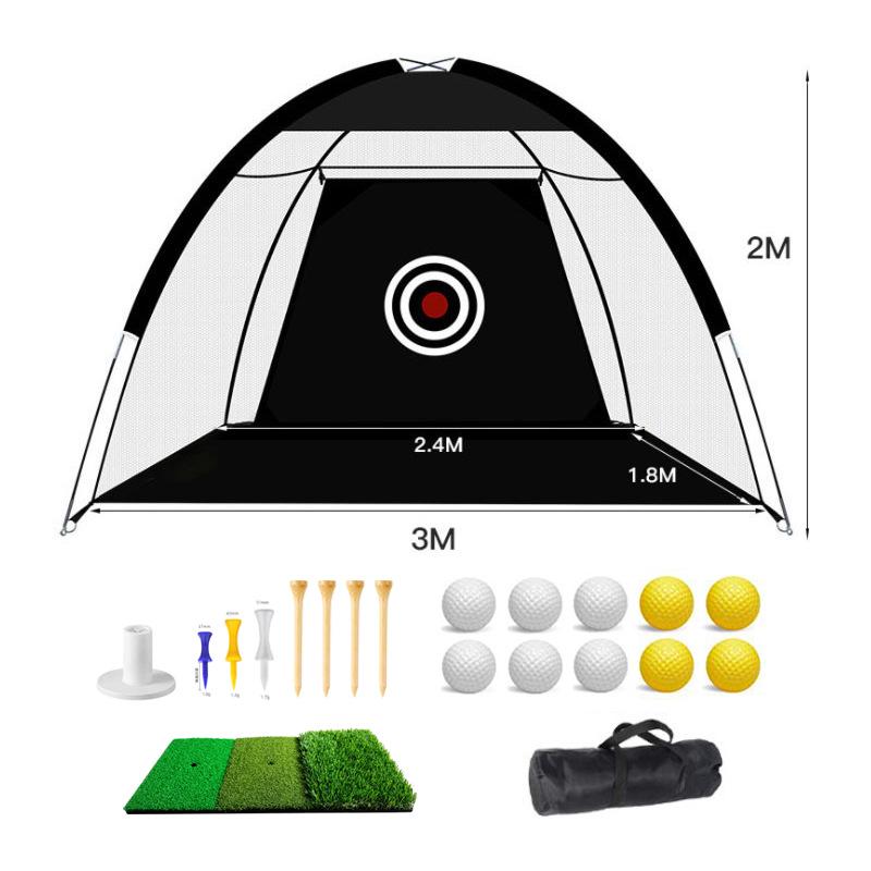 Temu Popular Outdoor Golf Practice Net Set for Swing and Chipping