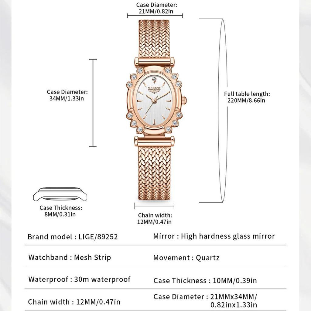 Elegant Watch Women's Shiny Rhinestone Ultra-thin Bracelet Watch Fashion Waterproof Quartz Casual Gift Watches