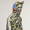 adidas X BAPE Shark Track Hoodie Jacket Crew Green Unisex Outerwear KF4916