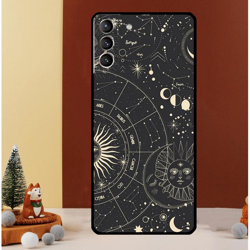 Sun Moons Star Astrological Celestial Case For Samsung Galaxy S23 Ultra S24 S22 Note 20 Ultra 10 Plus S8 S9 S10 S20 S21 FE Cover