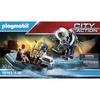 PLAYMOBIL - 70782 - Policier avec réacteur dorsal et canoë