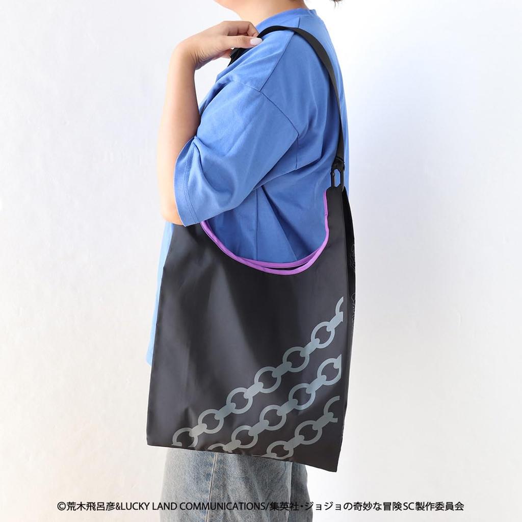 Bizarre Adventure Stardust Eco Bag Jotaro 32 X 31 X 11 Cm 12 X 16 [Blooming] [JoJo's Crusaders] Bag/My Kujo/DIO (Black) [Bag Approx. Case Cm]