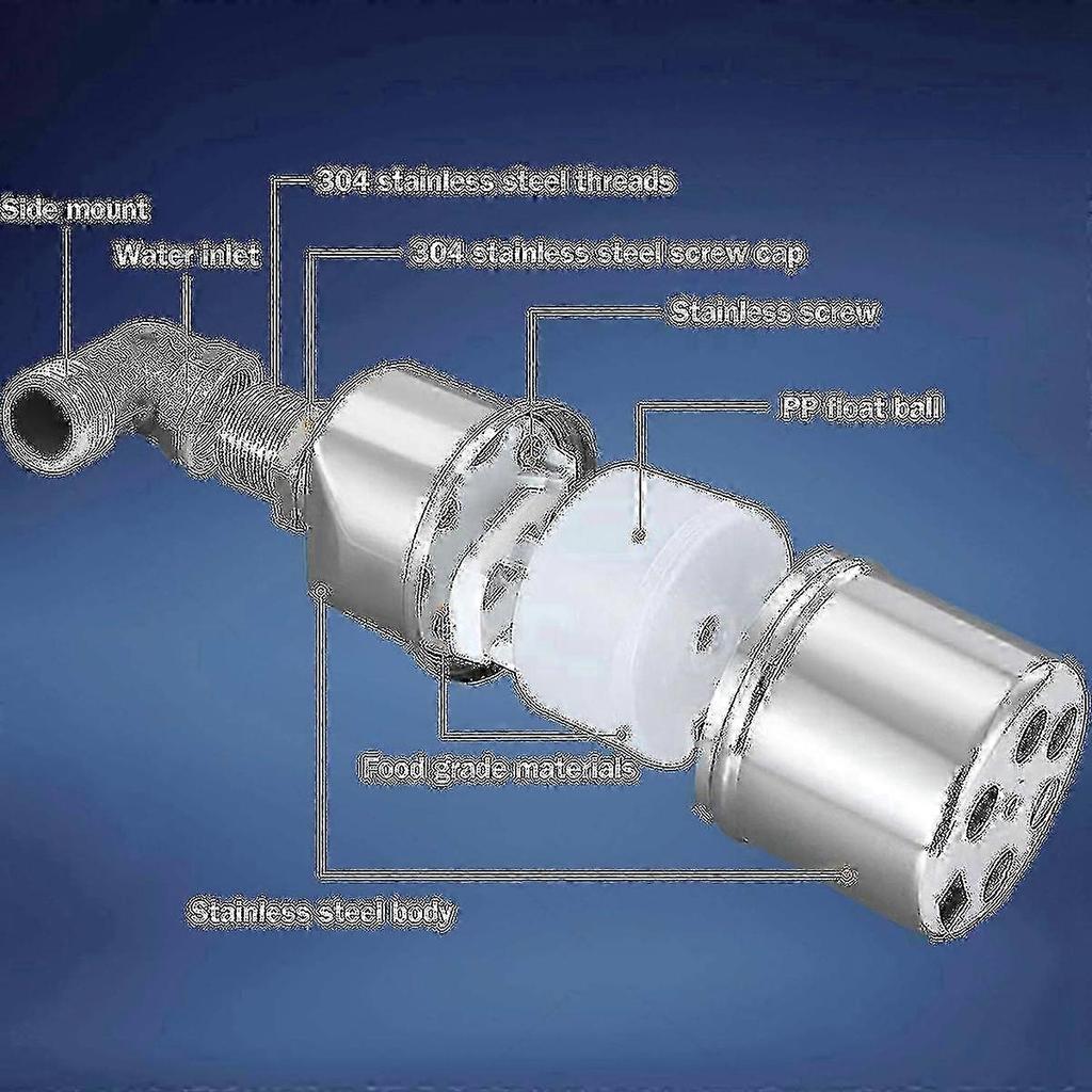 Float Ball Valve Automatic 1/2 Inch Stainless for Water Tank Pool