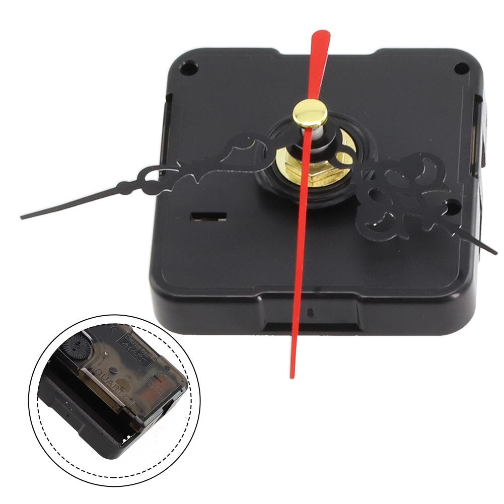 DIY Clock Mechanism Replacement Parts, Long Spindle Quartz Movement with Metal Hook, Repair Accessories for Wall Clock Furniture