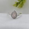 Rose Quartz Gemstone Women Silver Ring, Pure 925 Sterling Silver Handmade Jewelry, Silver Jewelry, Ar8930 C367